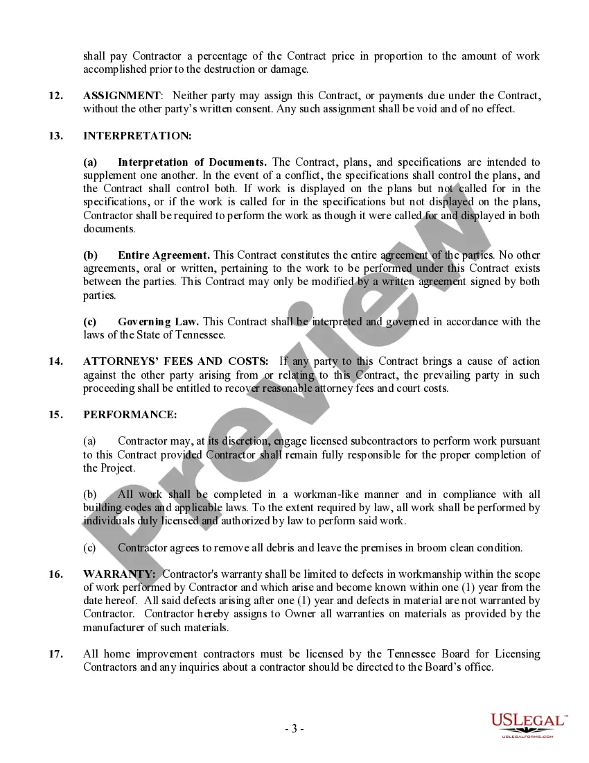 Preview Drainage Contract for Contractor