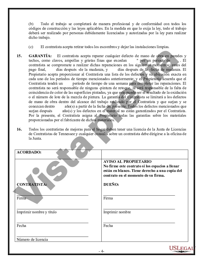 Preview Contrato de paneles de yeso de yeso para contratista