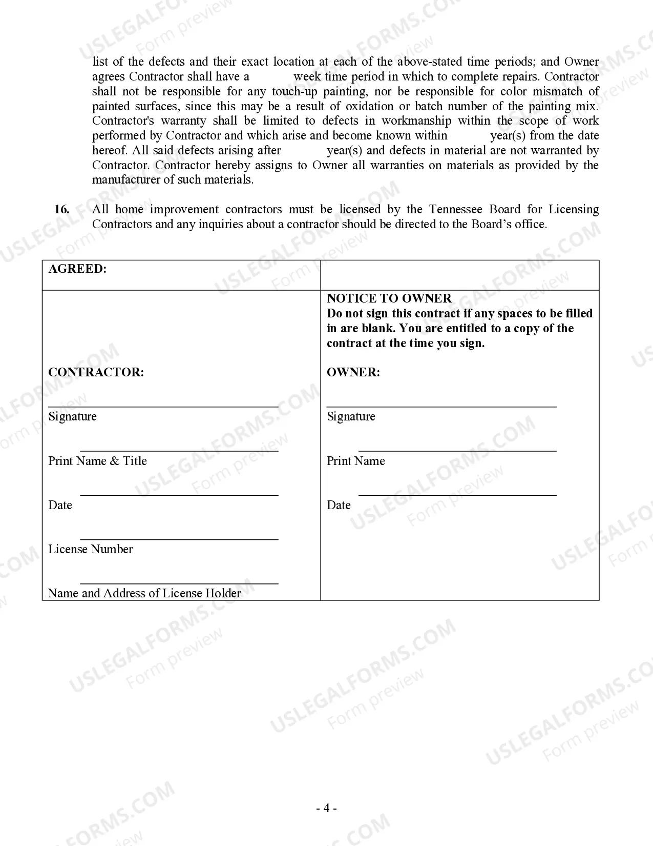 Preview Sheetrock Drywall Contract for Contractor