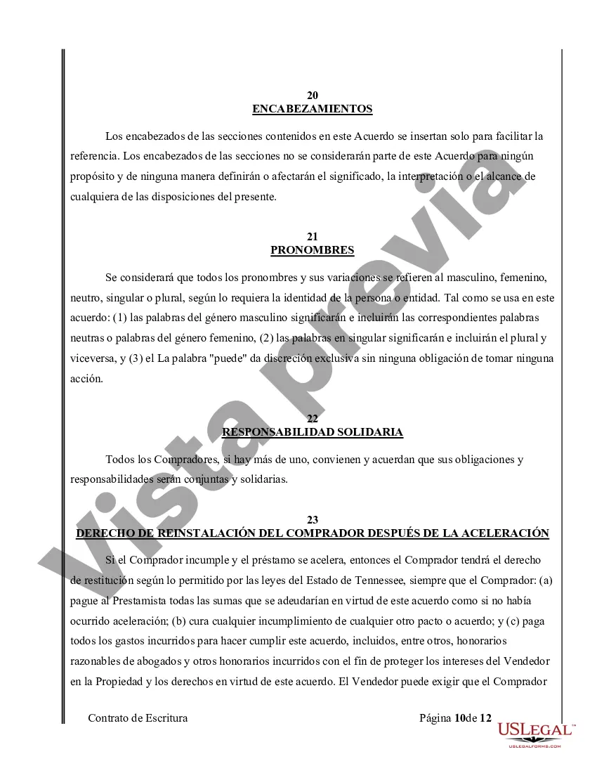 Preview Acuerdo o Contrato de Escritura de Venta y Compra de Bienes Raíces a/k/a Terreno o Contrato de Ejecución