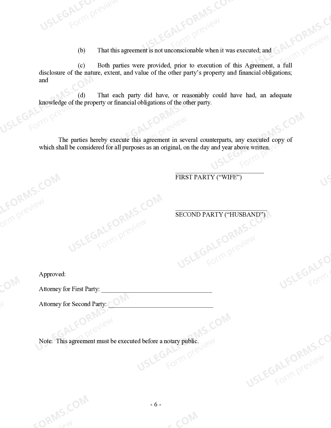 Preview Tennessee Prenuptial Premarital Agreement without Financial Statements