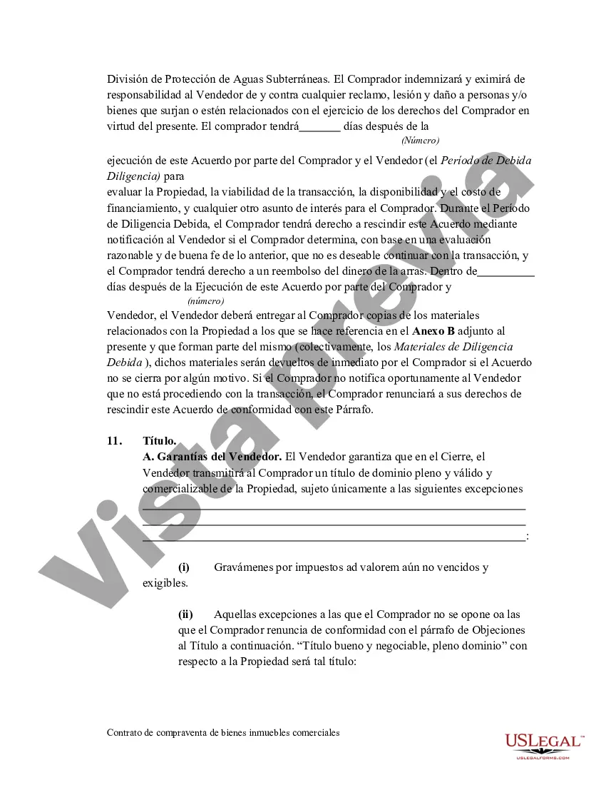 Preview Acuerdo de Compra y Venta de Bienes Inmuebles Comerciales