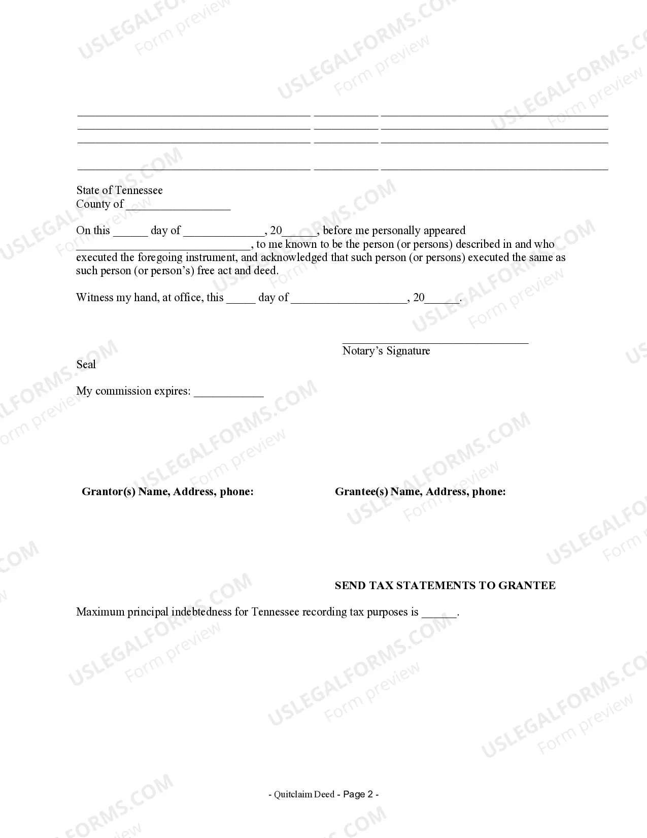 Preview Quitclaim Deed from Individual to Husband and Wife