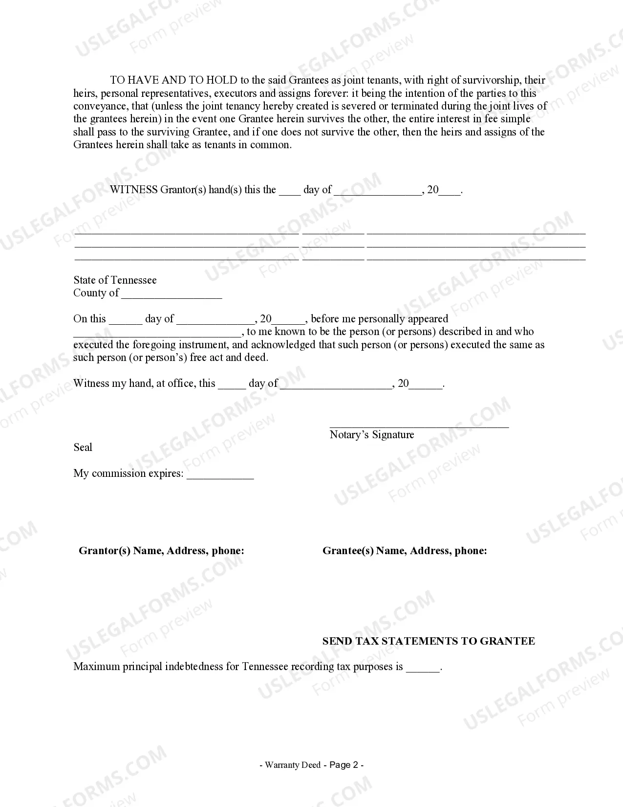 Preview Warranty Deed from Individual to Husband and Wife