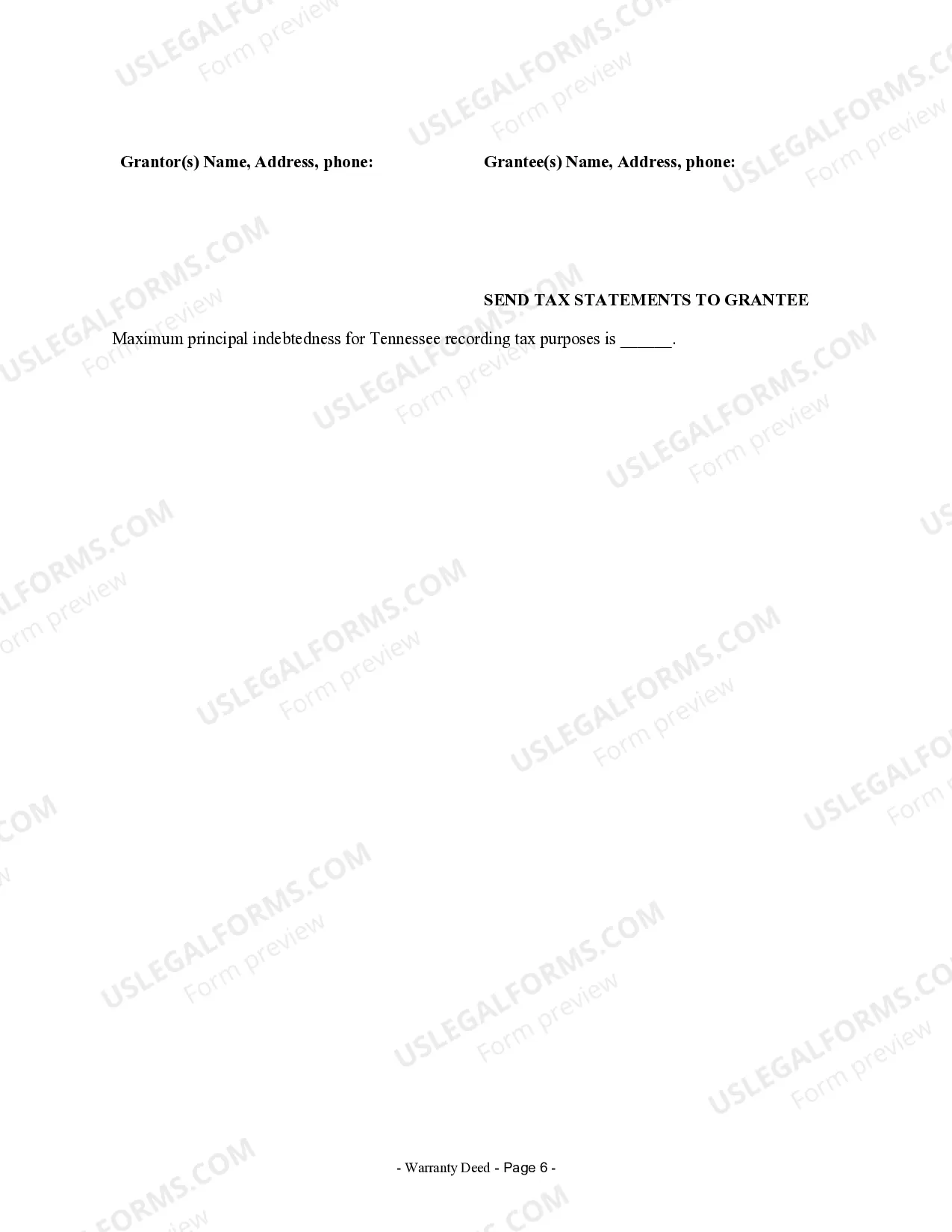 Preview Warranty Deed from Husband and Wife to a Trust