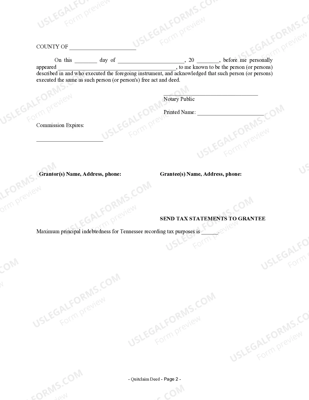 Preview Quitclaim Deed from Husband to Himself and Wife