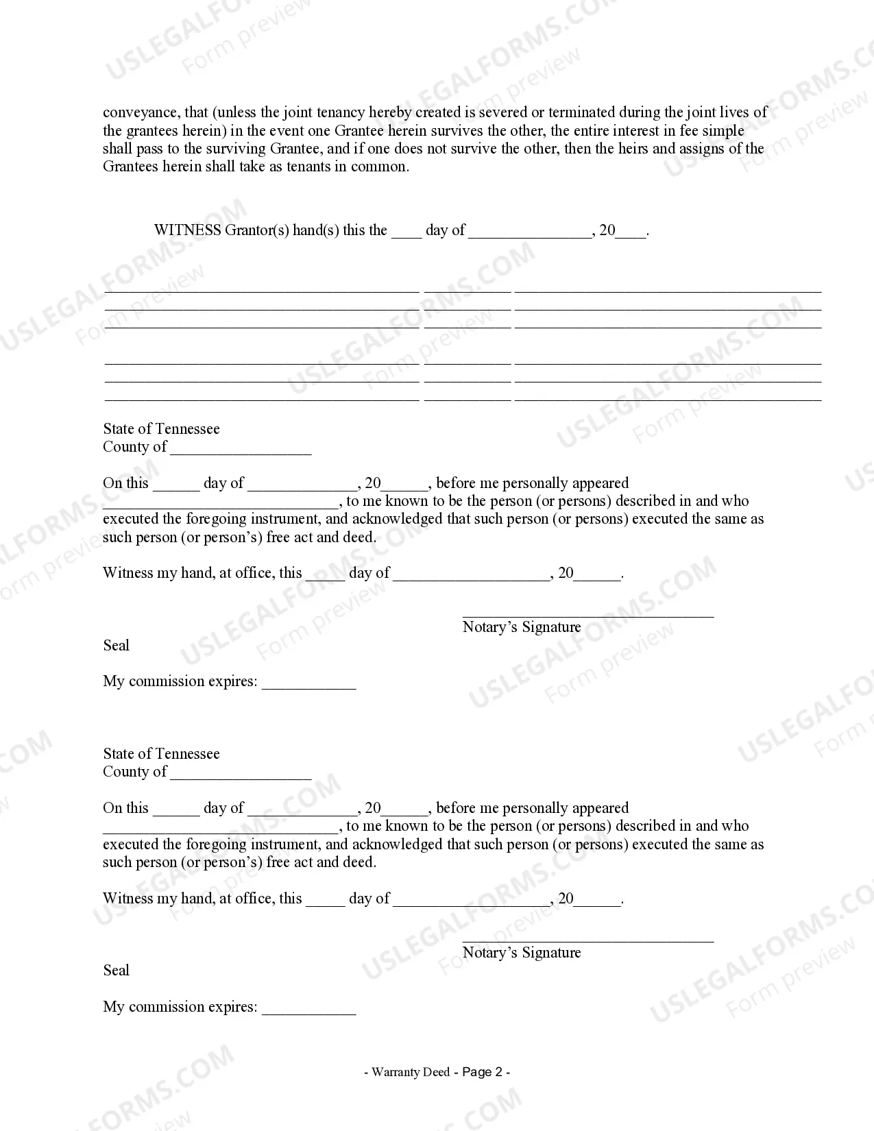 Preview Warranty Deed from Husband and Wife to Husband and Wife
