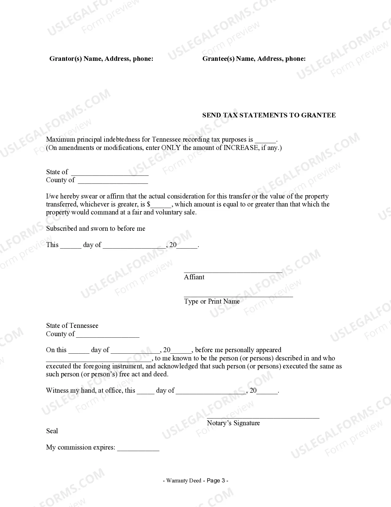 Preview Warranty Deed from Husband and Wife to Husband and Wife