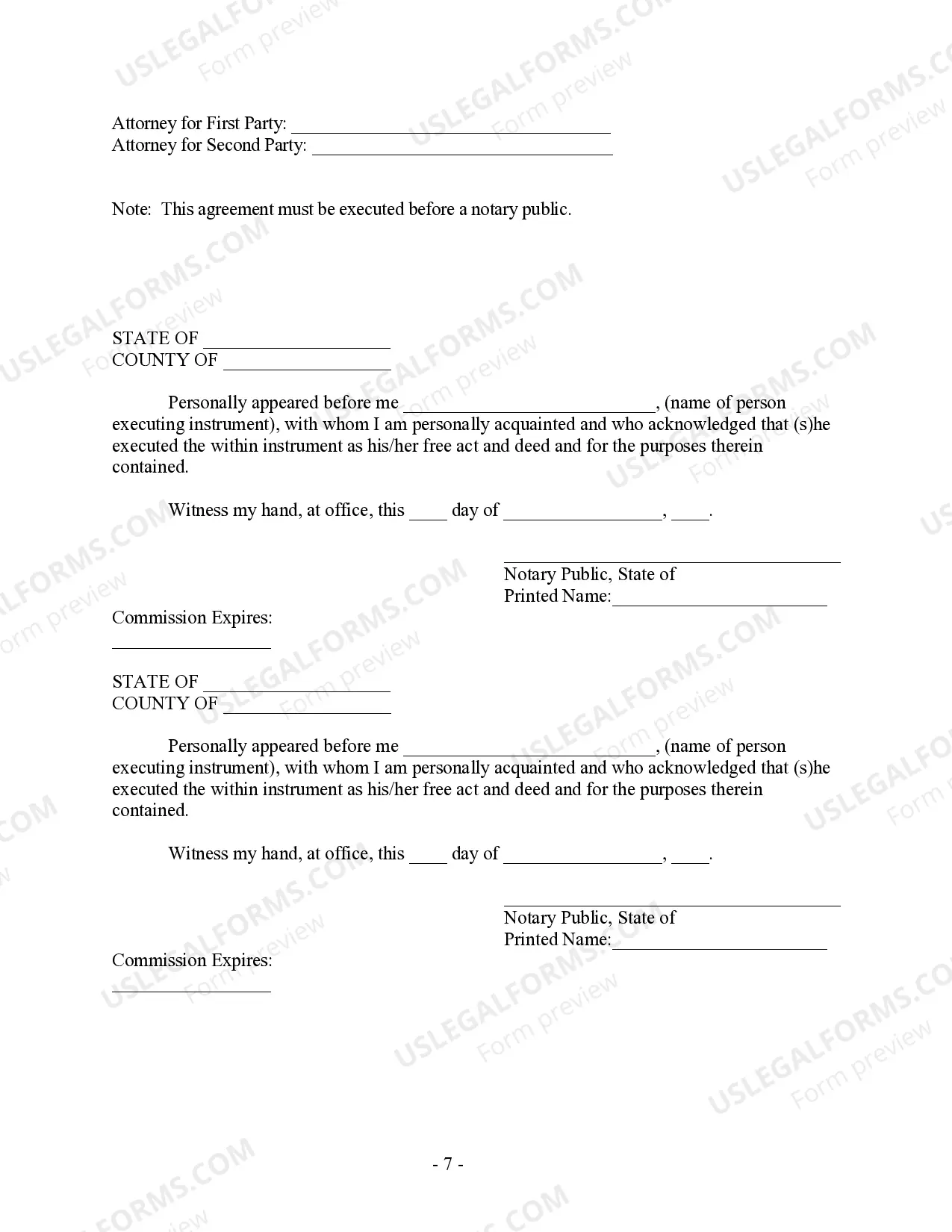 Preview Postnuptial Property Agreement