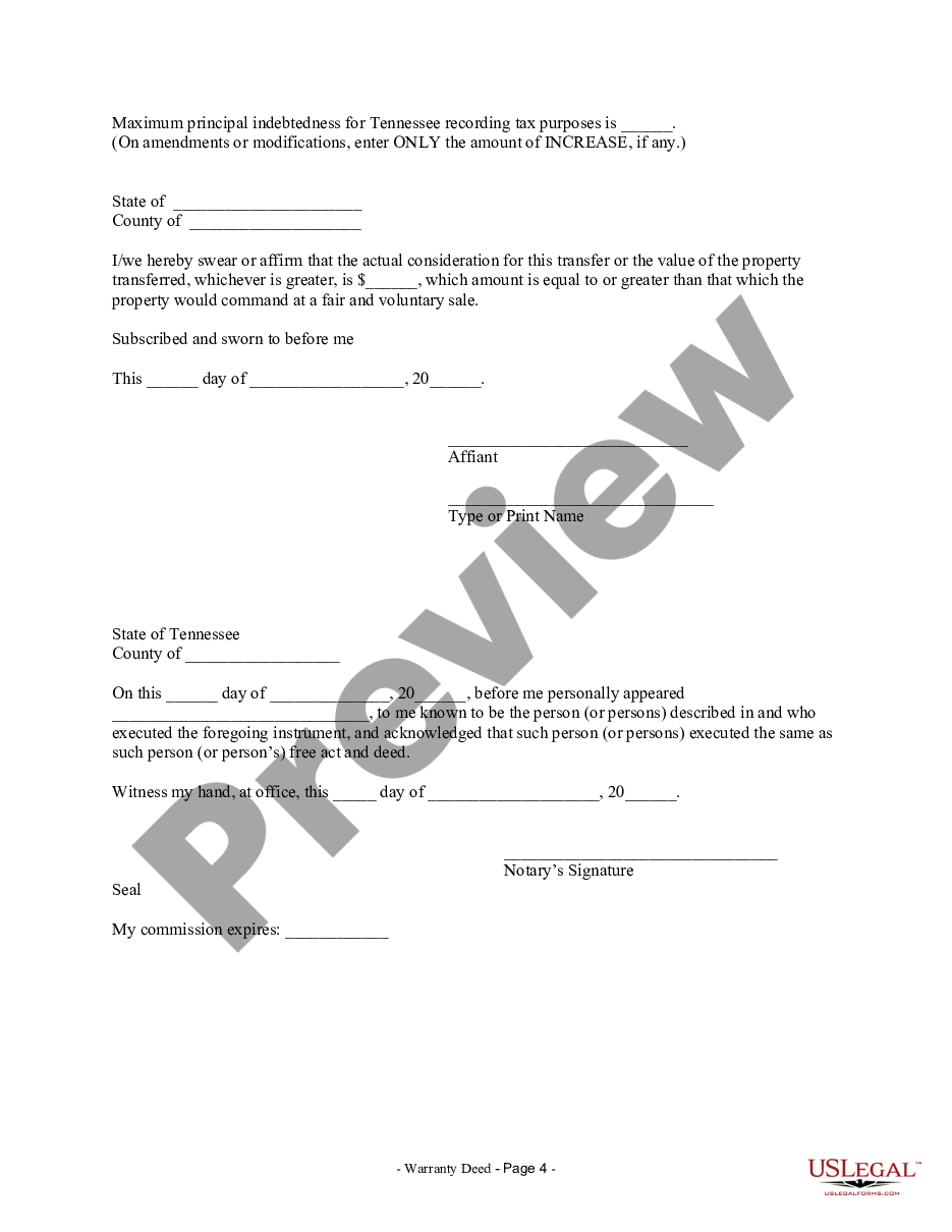 page 3 Warranty Deed from Husband and Wife to an Individual preview