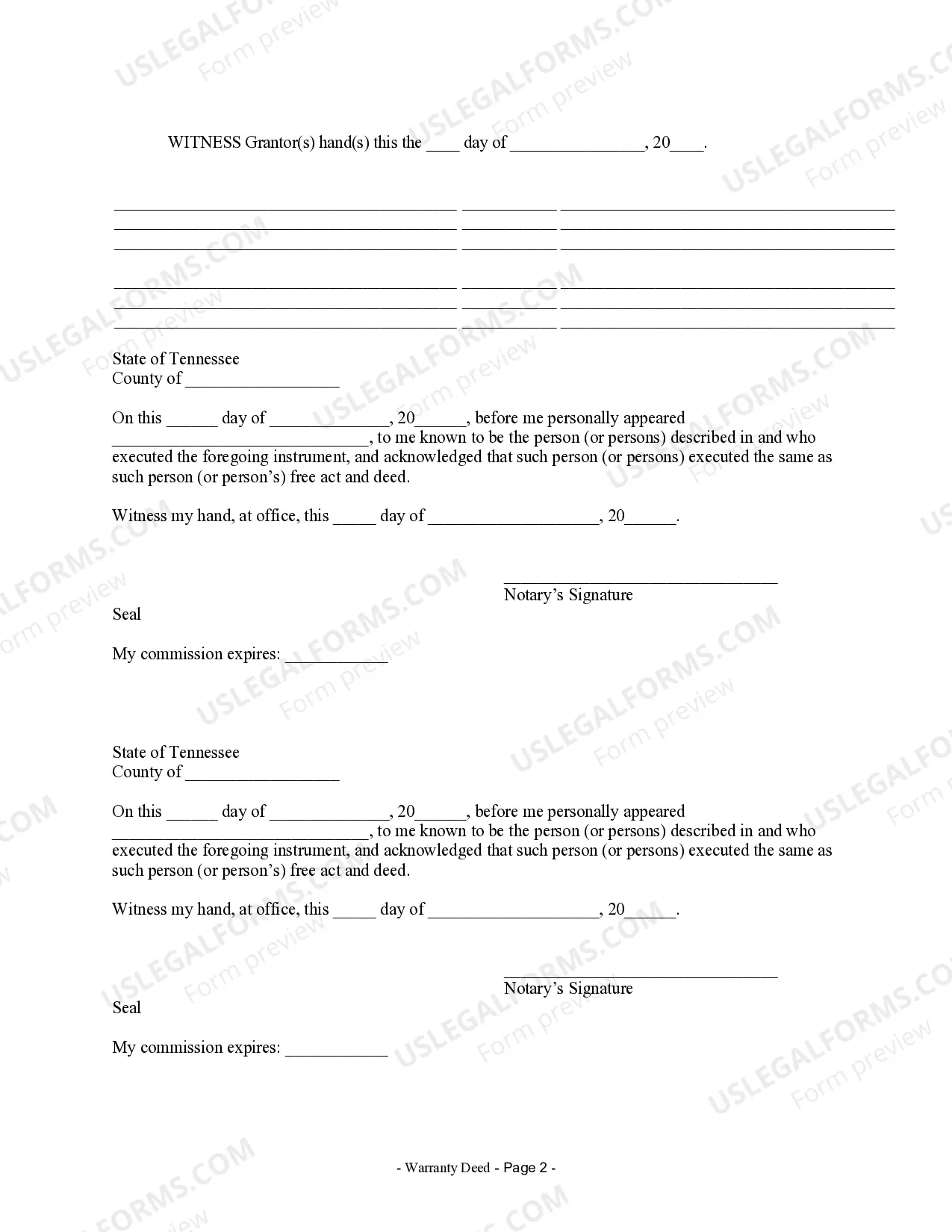 Preview Warranty Deed from Husband and Wife to an Individual