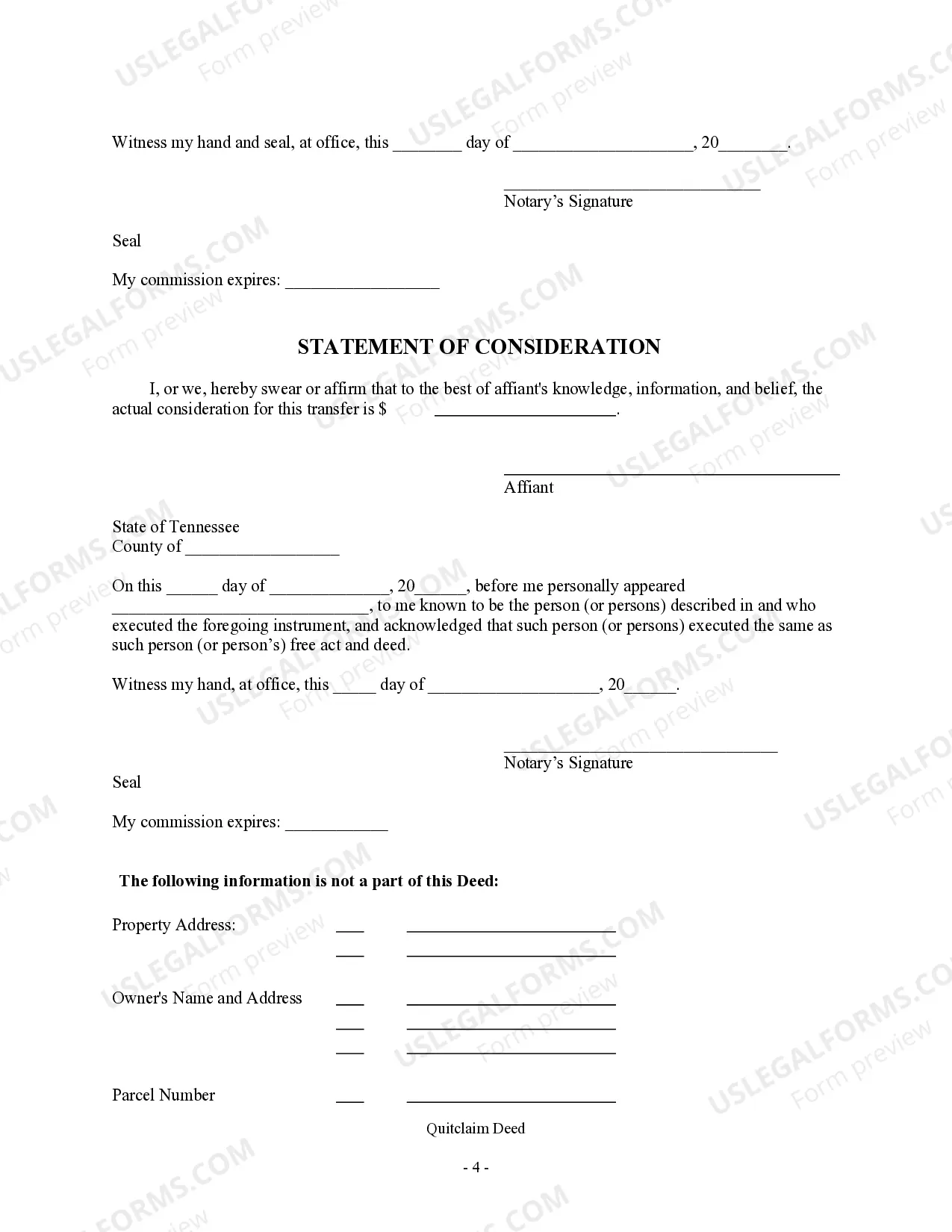 Preview Quitclaim Deed - Limited Liability Company to Husband and Wife