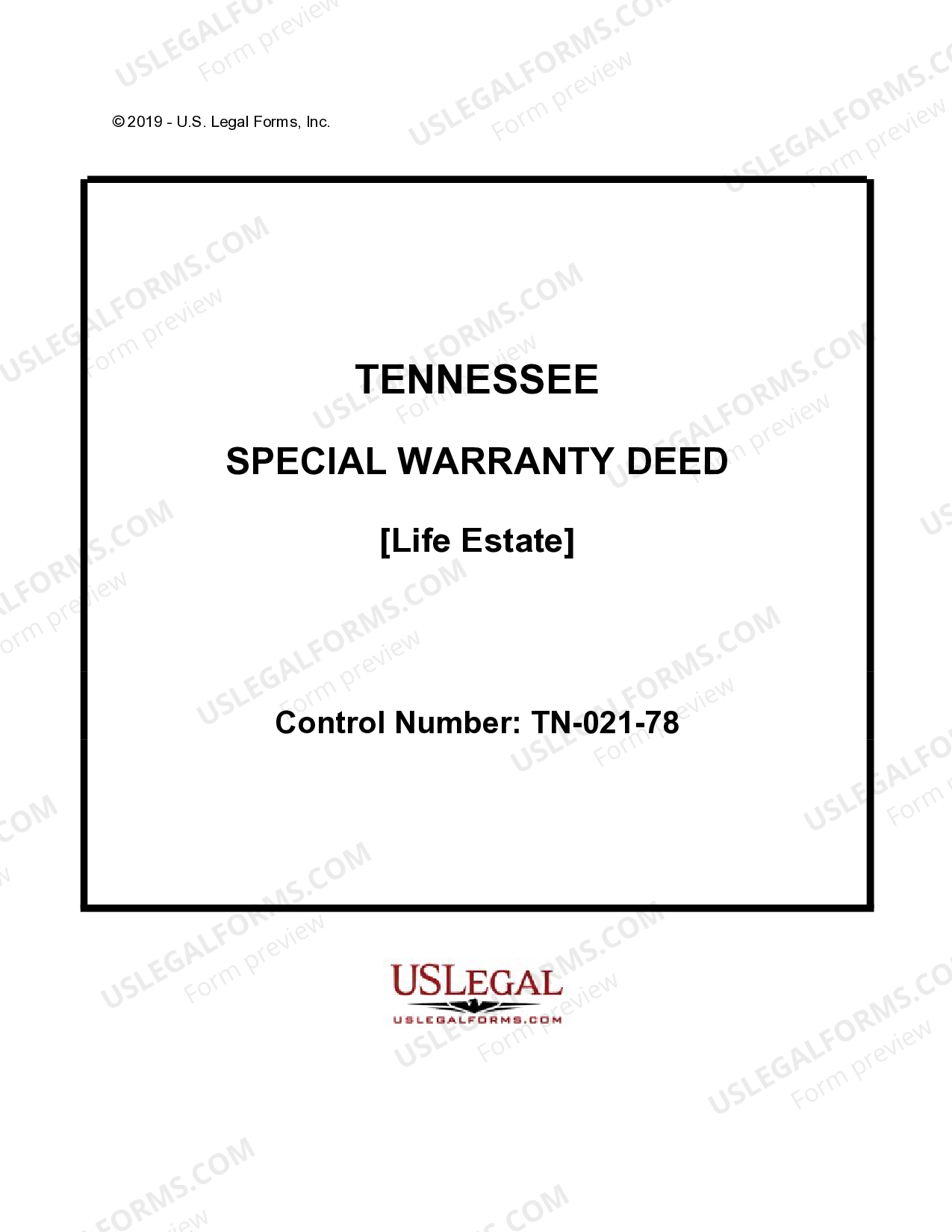 Tennessee Special Warranty Deed Tennessee Life Estate Deed Form