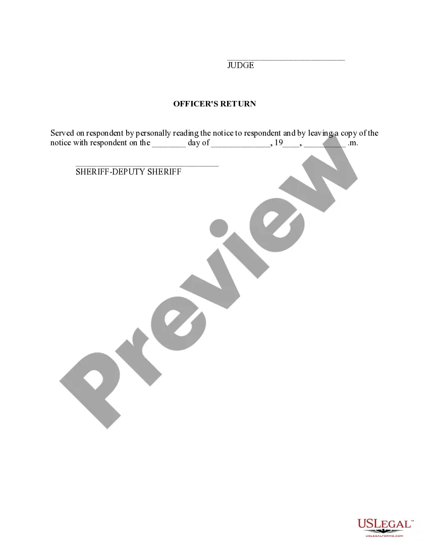 Preview Petition For Orders of Protection from Domestic Abuse