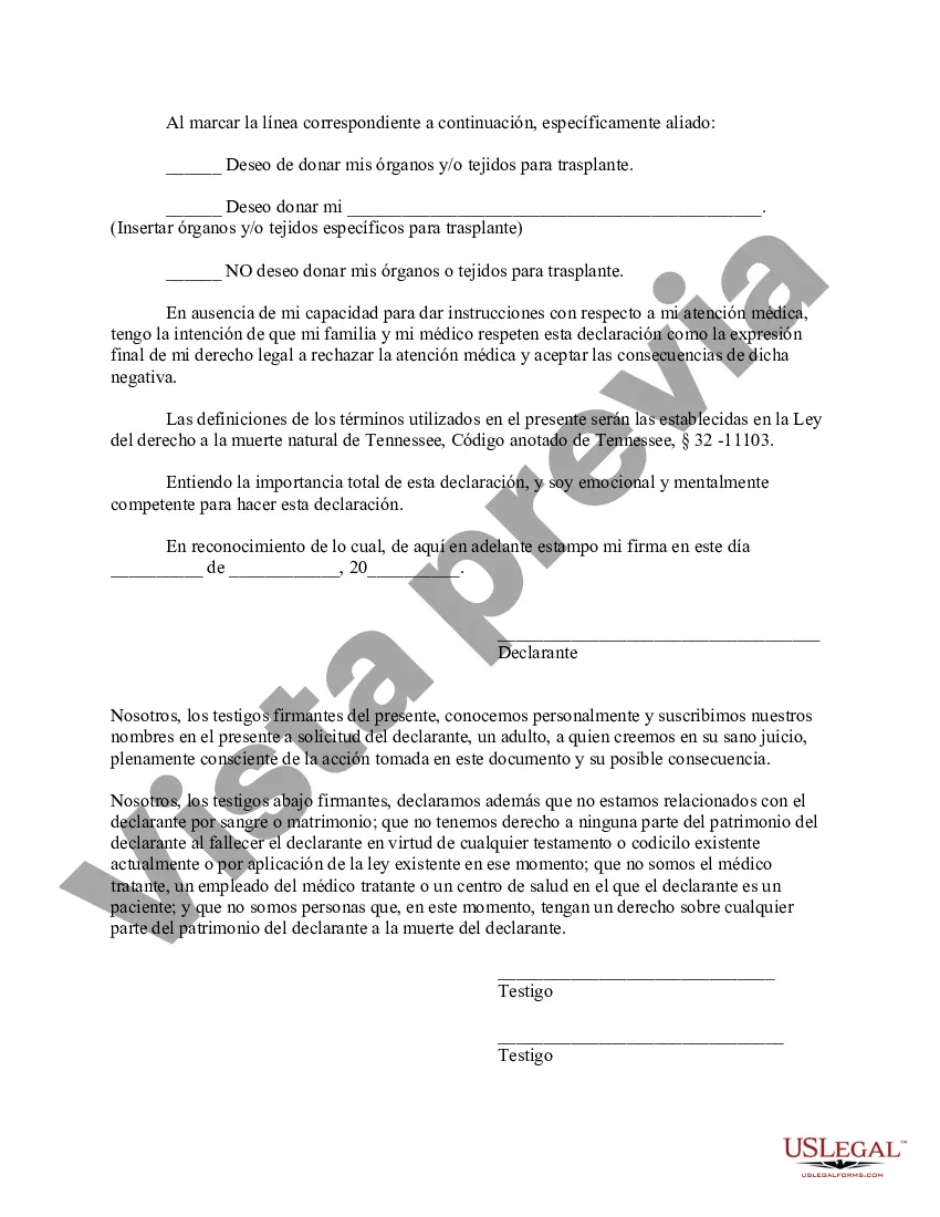 Preview Testamento vital