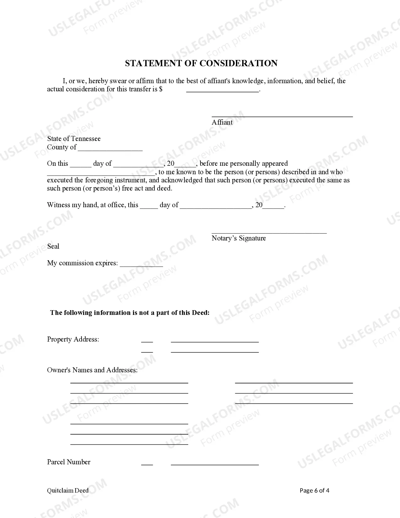 Preview Quitclaim Deed - Three Grantors to Two Grantees