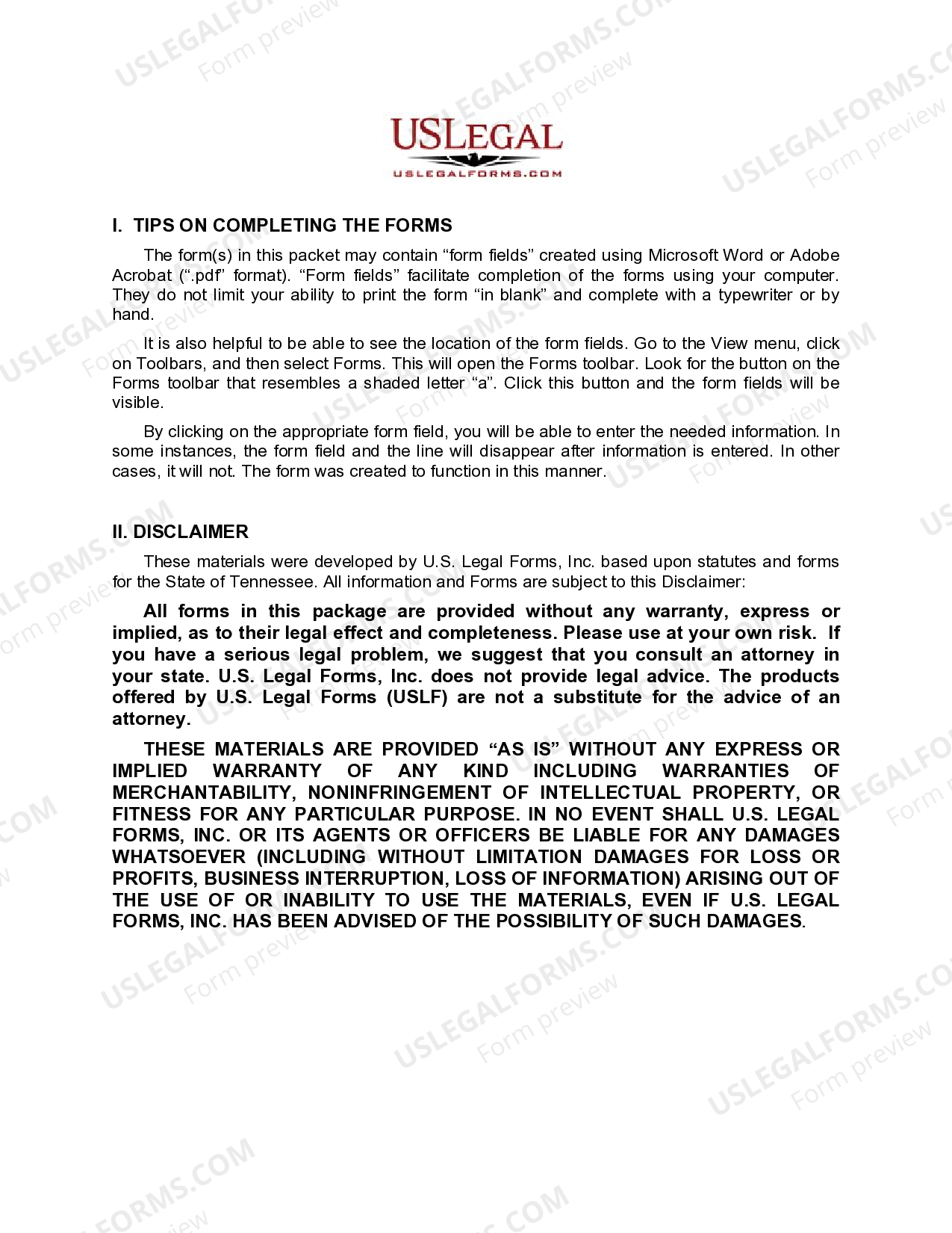 Tennessee Quitclaim Deed - Two Individuals to a Trust - Quitclaim Deed  Trust | US Legal Forms