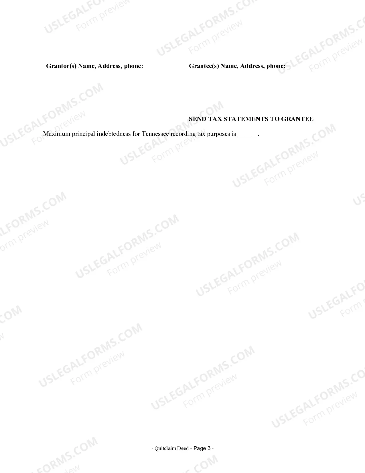 Preview Quitclaim Deed by Two Individuals to LLC