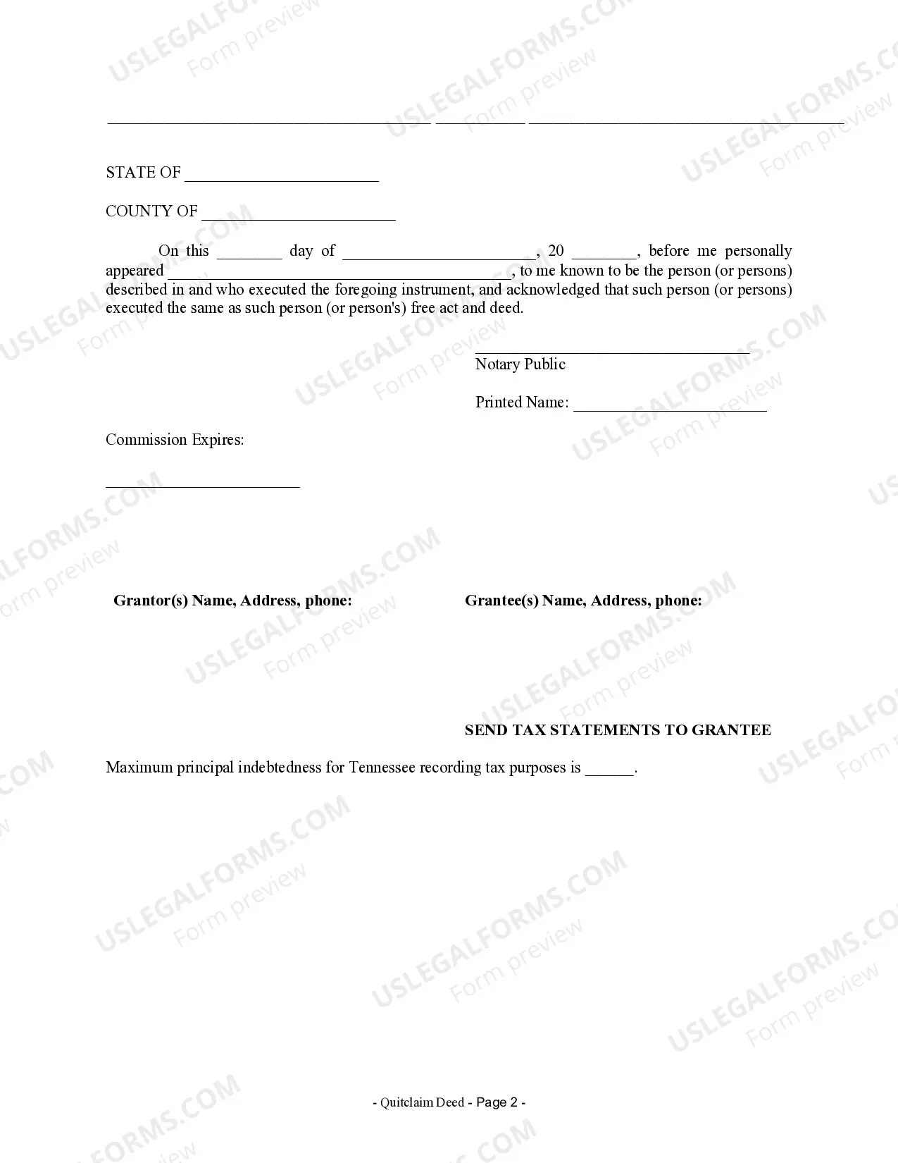 Preview Quitclaim Deed by Two Individuals to One Individual