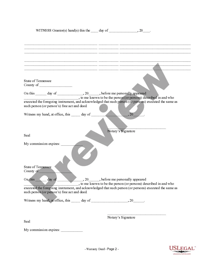 Get Warranty Deed from two Individuals to LLC Preview Warranty Deed from two Individuals to LLC