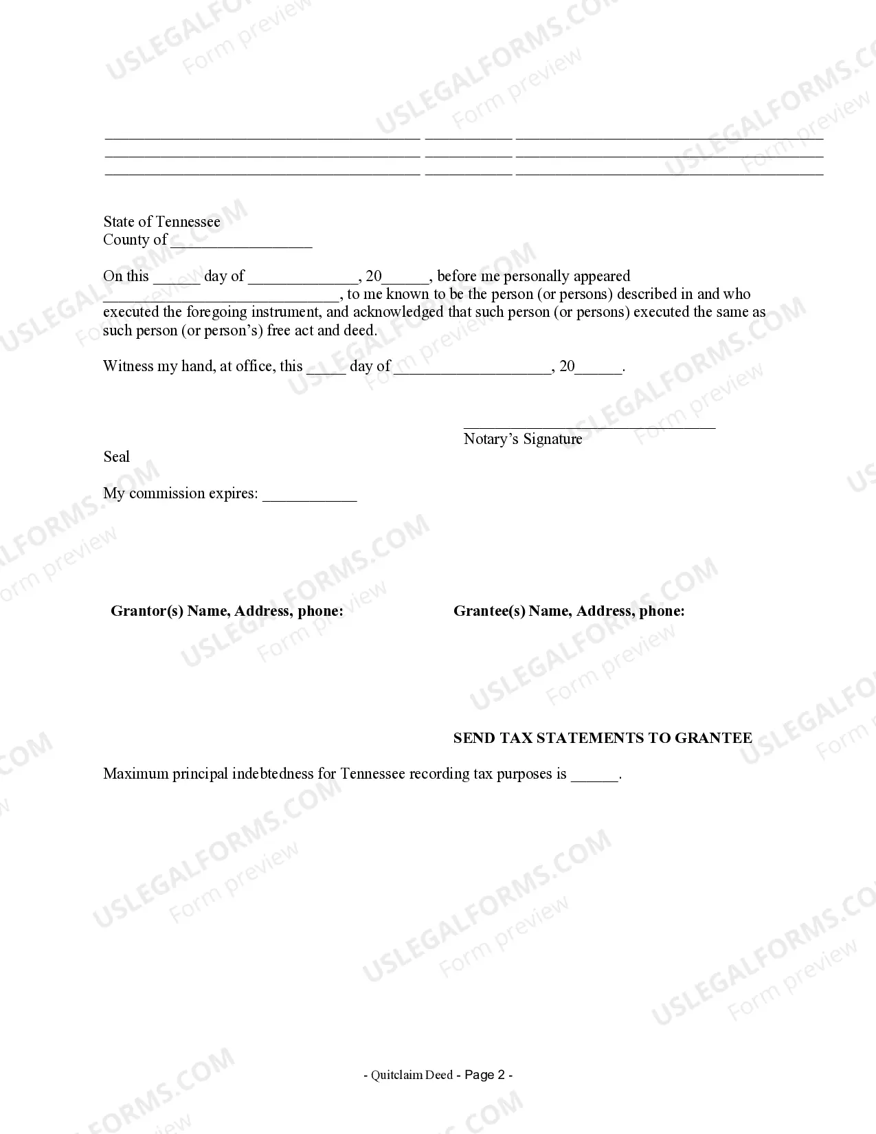 Preview Quitclaim Deed by Two Individuals to Corporation