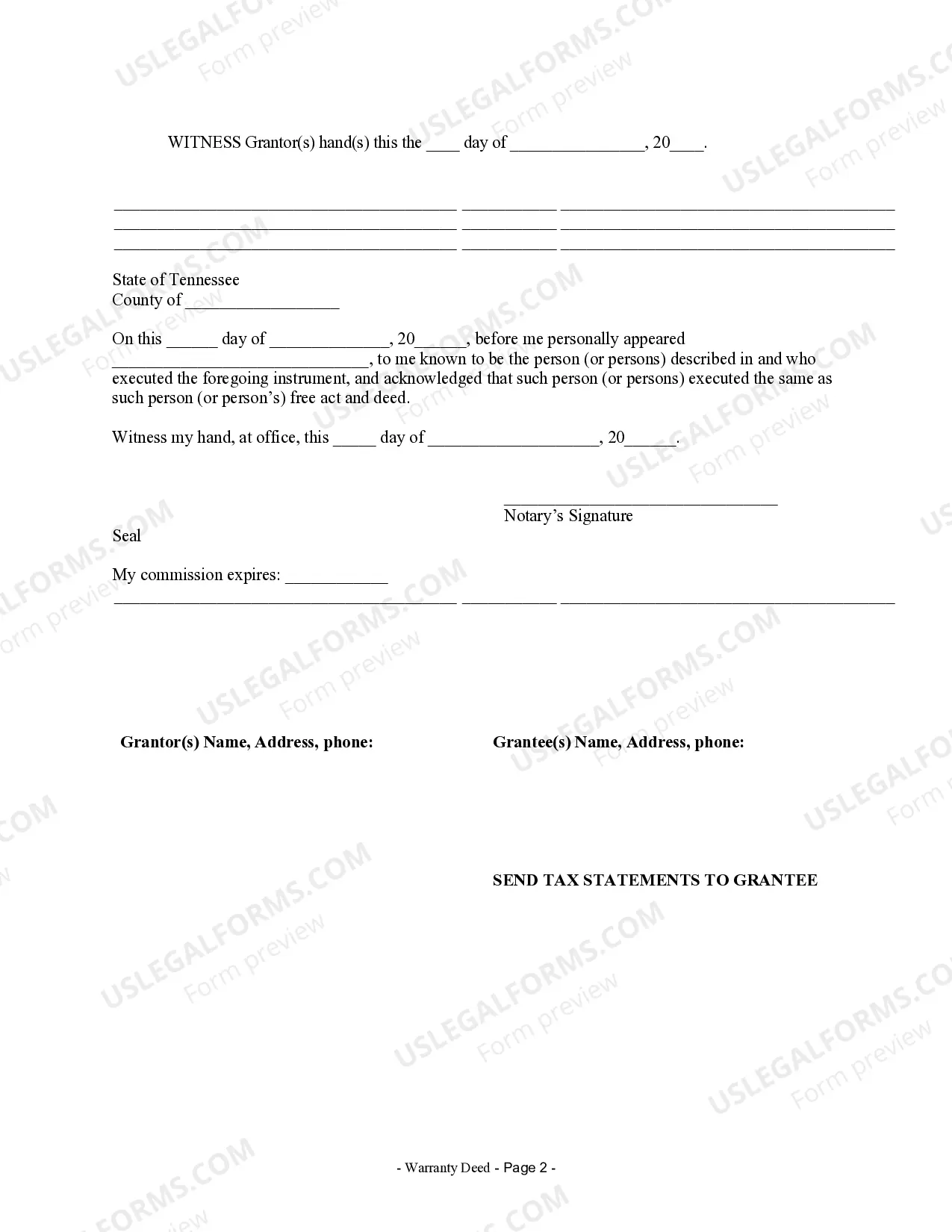 Preview Warranty Deed from Individual to Corporation