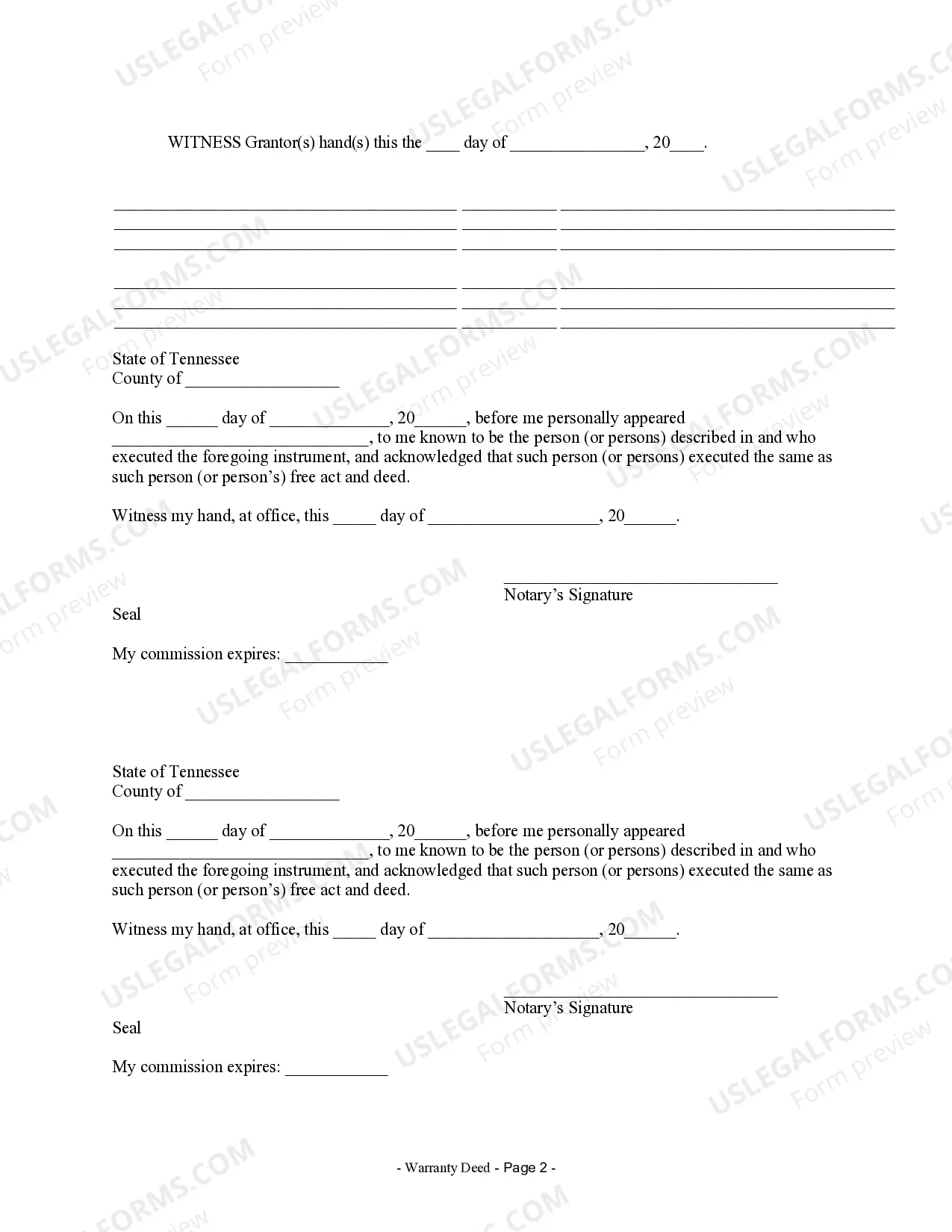 Preview Warranty Deed from Husband and Wife to LLC