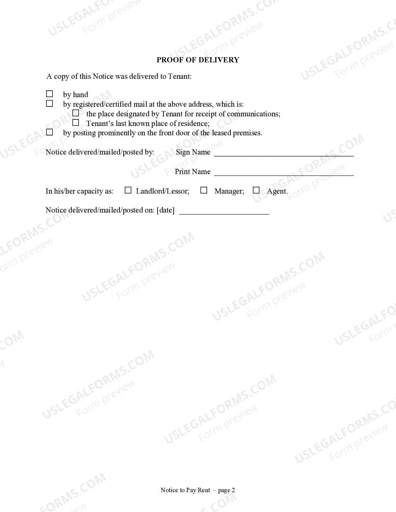 Preview 14 Day Notice to Pay Rent or Lease Terminates for Nonresidential or Commercial Property