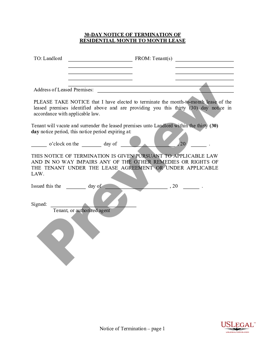 memphis-tennessee-30-day-notice-to-terminate-month-to-month-lease-for