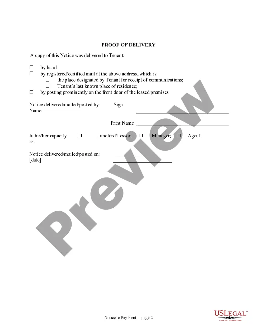 Get Notice to Terminate for Nonpayment of Rent - Residential Preview Notice to Terminate for Nonpayment of Rent - Residential