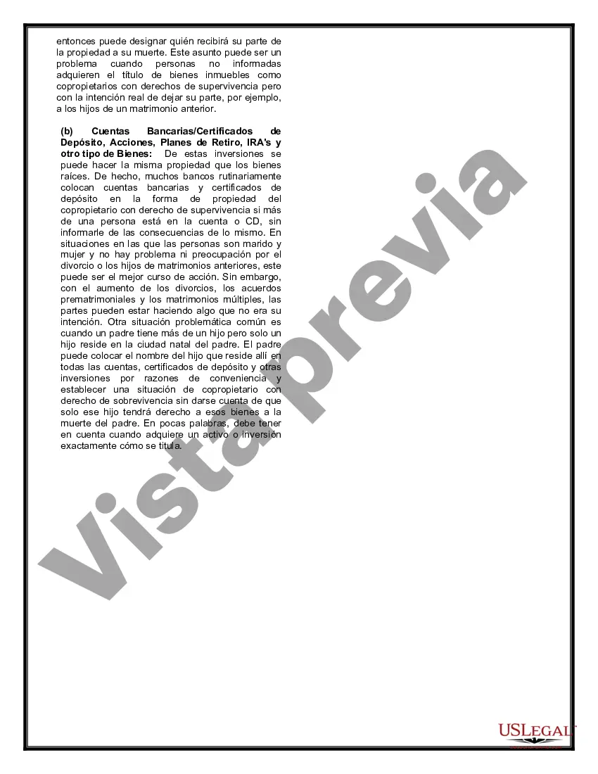 Preview Paquete de Testamentos Mutuos de Últimas Voluntades y Testamentos para Personas Solteras que conviven con Hijos Adultos