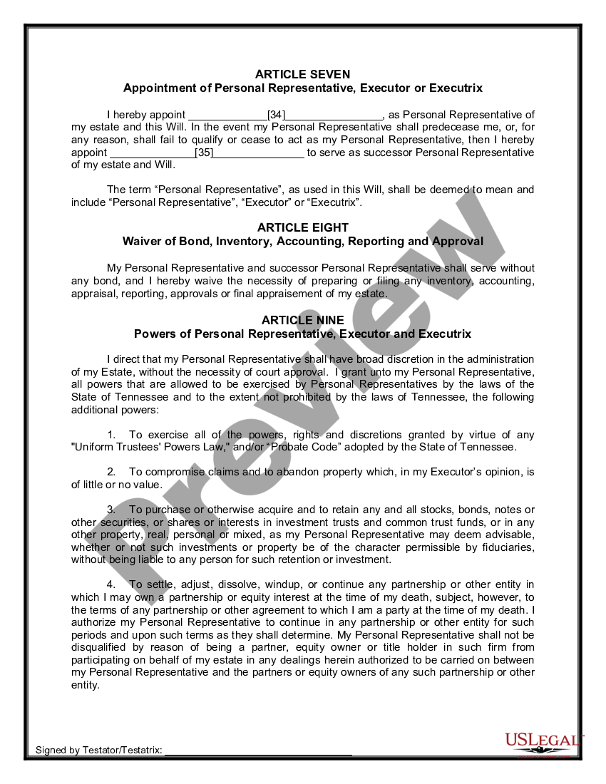 page 7 Mutual Wills Package of Last Wills and Testaments for Unmarried Persons living together with Adult Children preview