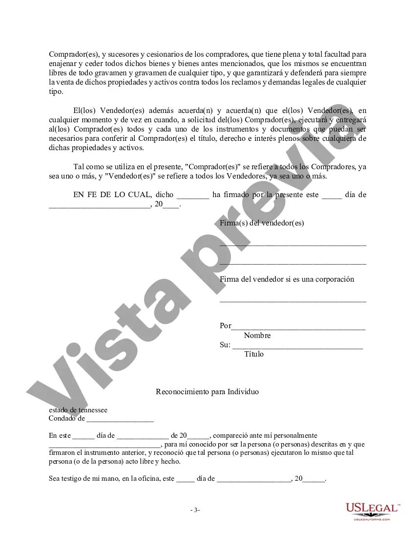 Preview Factura de venta en relación con la venta del negocio por parte del vendedor individual o corporativo