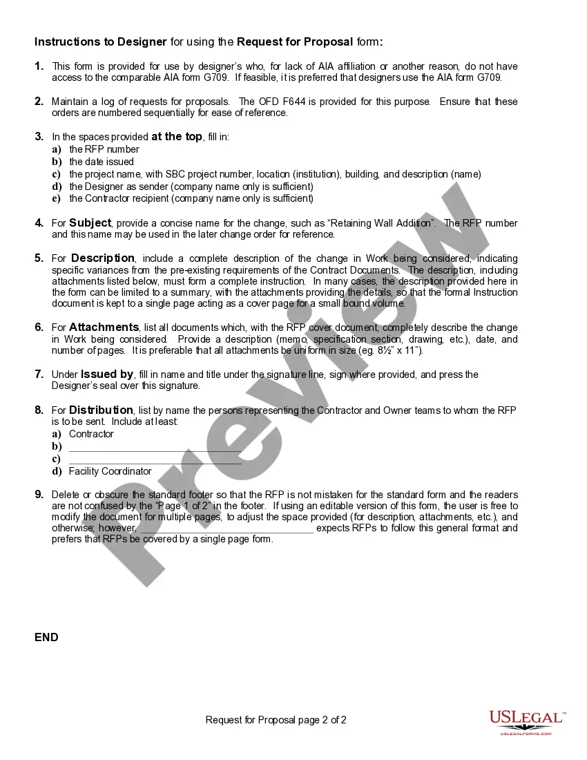 Preview Request for Proposal