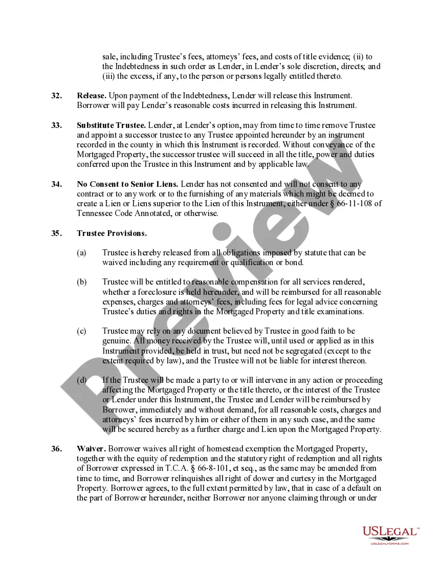 Preview Multi-Family Deed of Trust, Absolute Assignment of Leases and Rents and Security Agreement