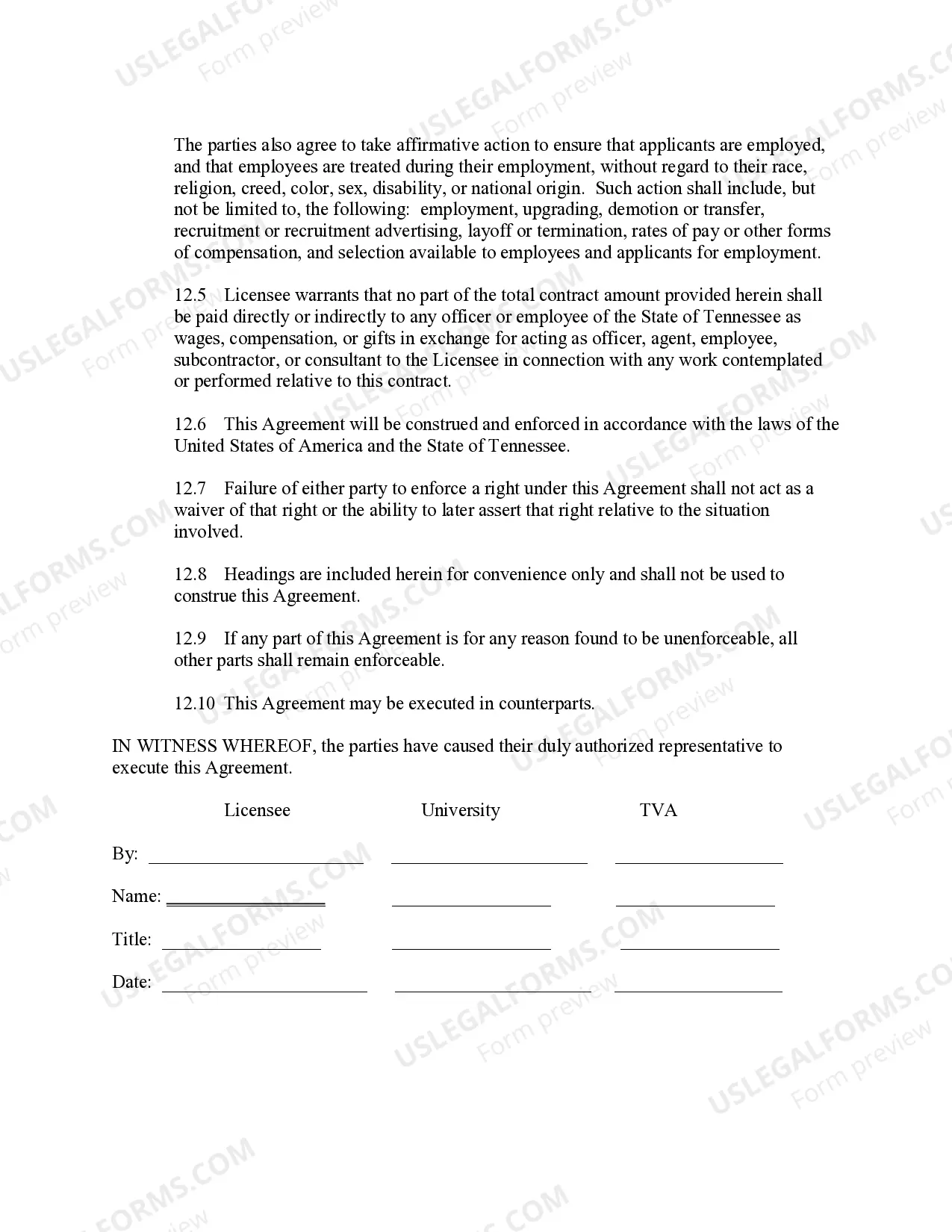 Preview License Agreement