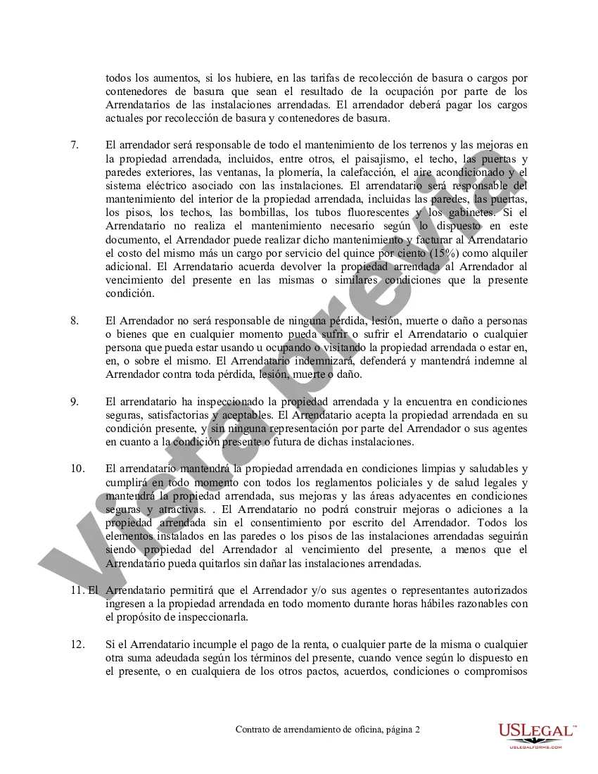 Preview Contrato de arrendamiento de oficina