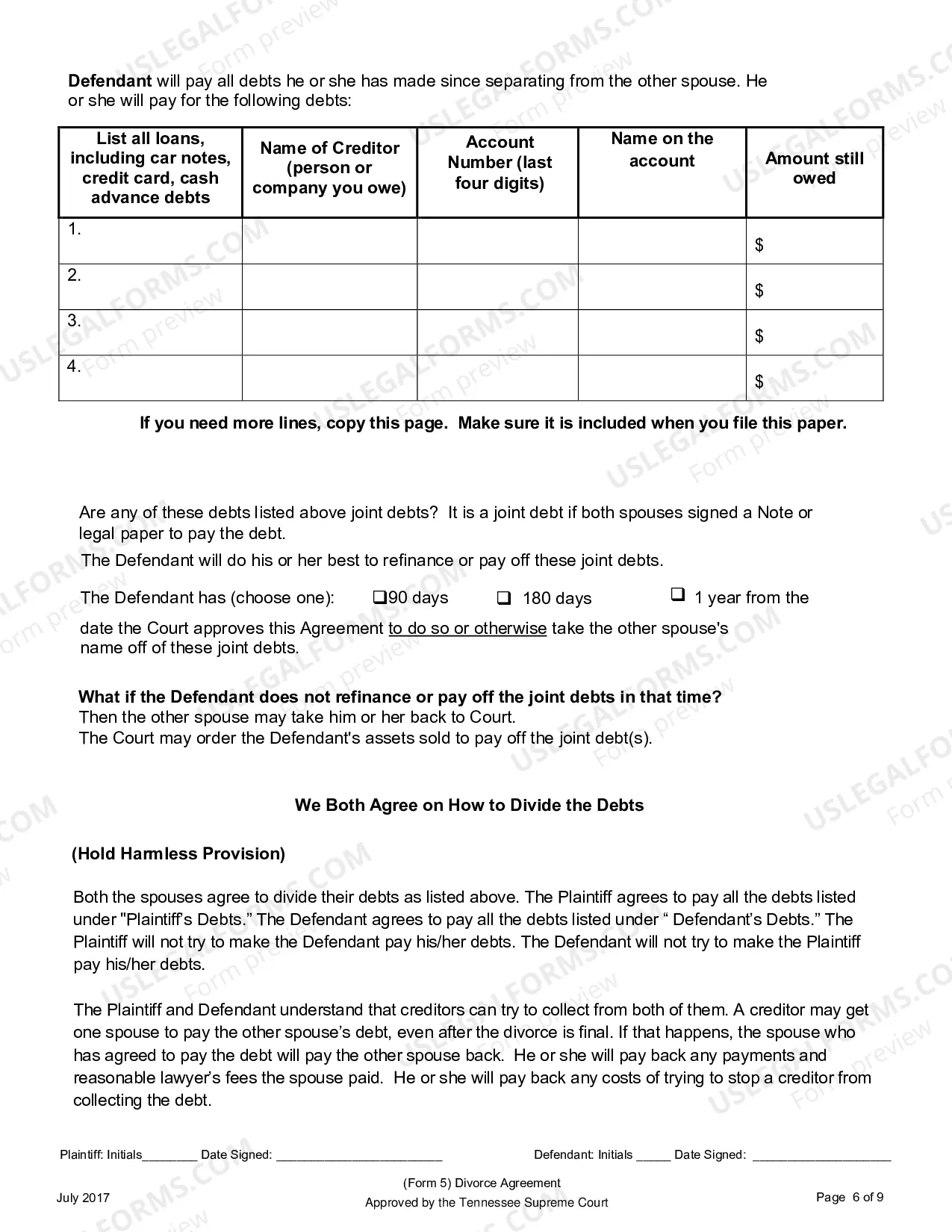 Preview Property Settlement and Marital Dissolution Agreement - No Children