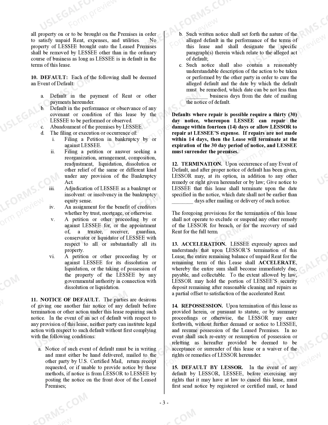 Preview Commercial Building or Space Lease