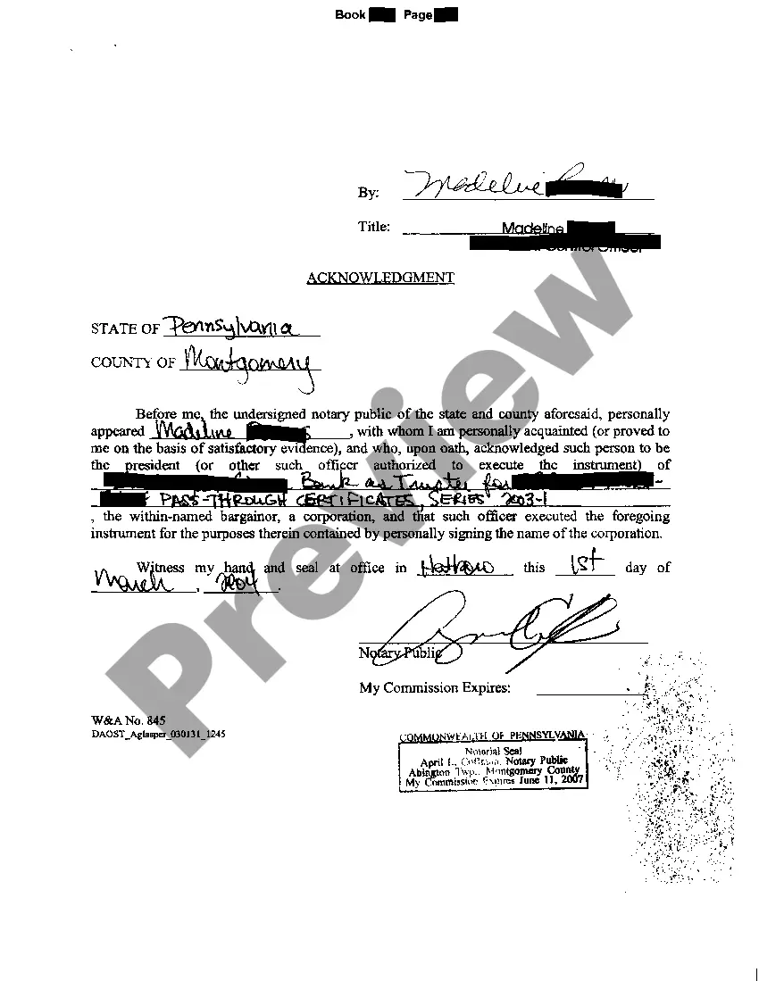 Preview Appointment of Successor Trustee