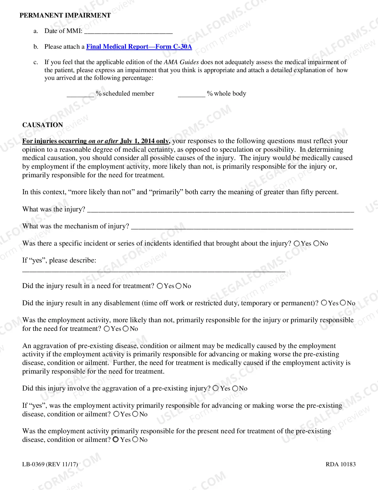 Preview Standard Medical Report for Workers' Compensation