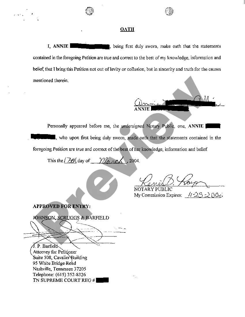 Preview A01 Petition For Change of Name of Adult