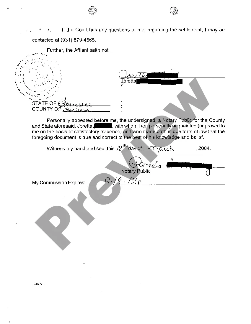 Get A02 Affidavit of Worker accepting the Settlement Preview A02 Affidavit of Worker accepting the Settlement