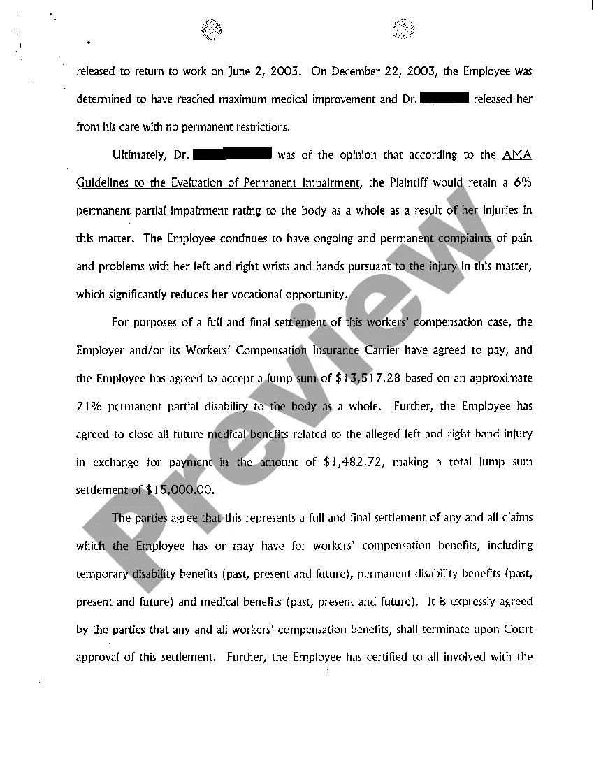 Get A04 Order Approving Lump Sum Settlement Preview A04 Order Approving Lump Sum Settlement