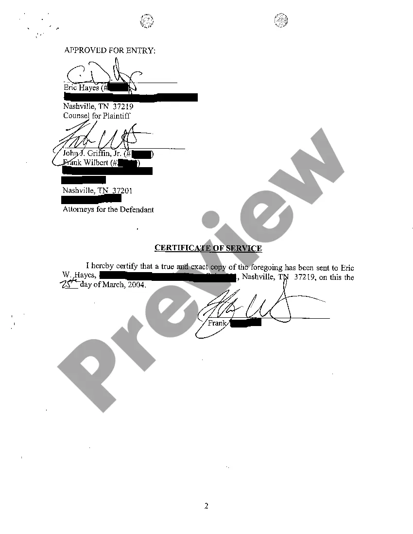 Preview A04 Order of Compromise And Settlement