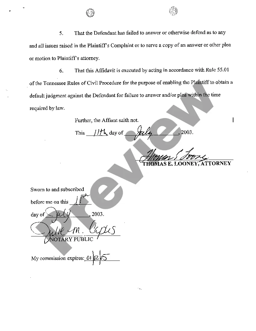 Preview A05 Affidavit of Plaintiff's Attorney