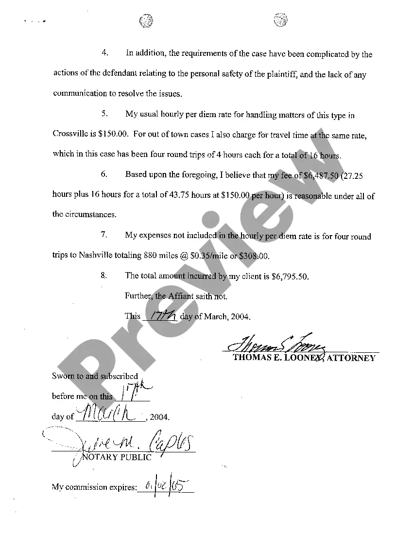 Get A06 Affidavit of Plaintiff's Attorney regarding fees Preview A06 Affidavit of Plaintiff's Attorney regarding fees