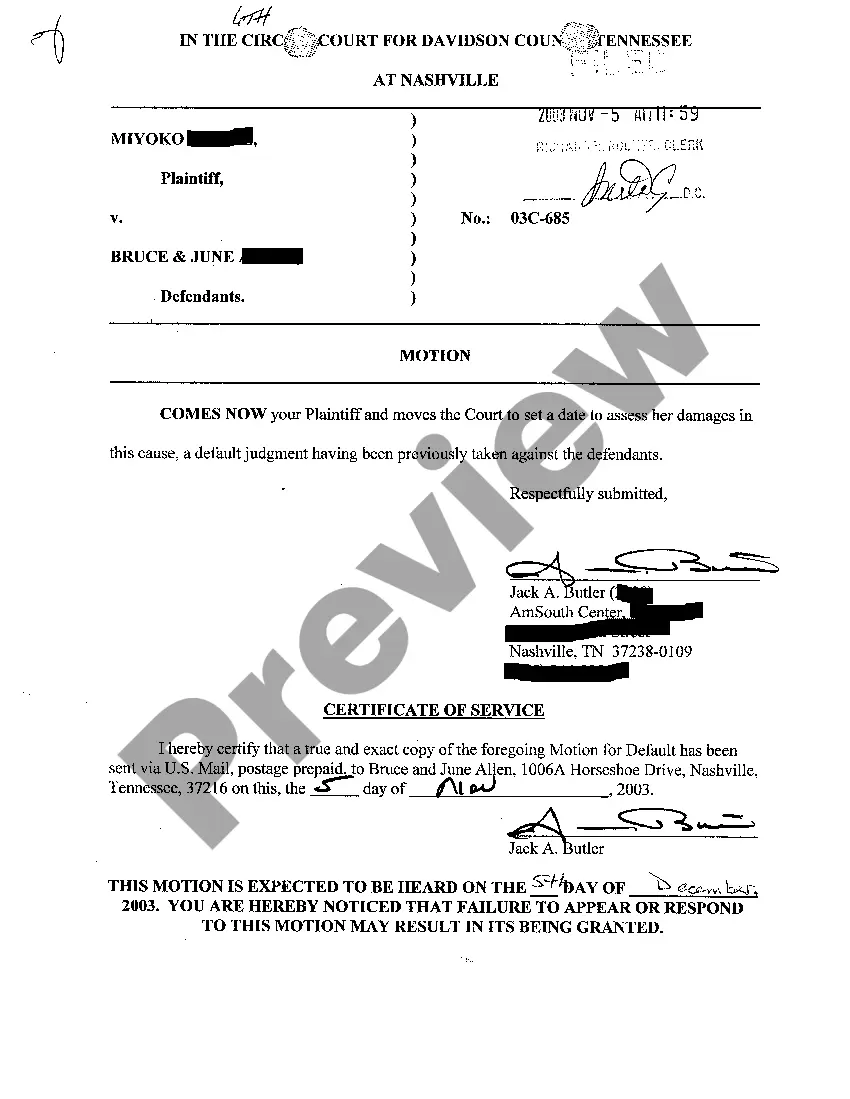 Preview A02 Motion For Default