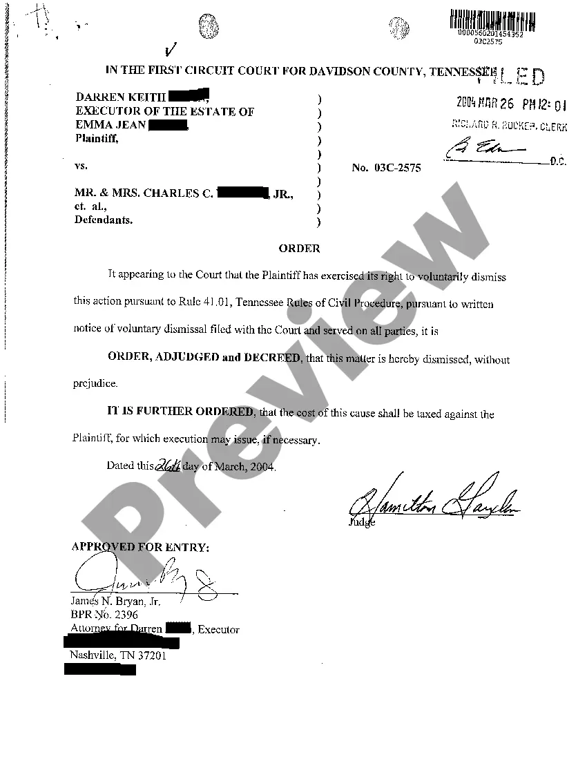 Get A05 Notice of Voluntary Dismissal Preview A05 Notice of Voluntary Dismissal