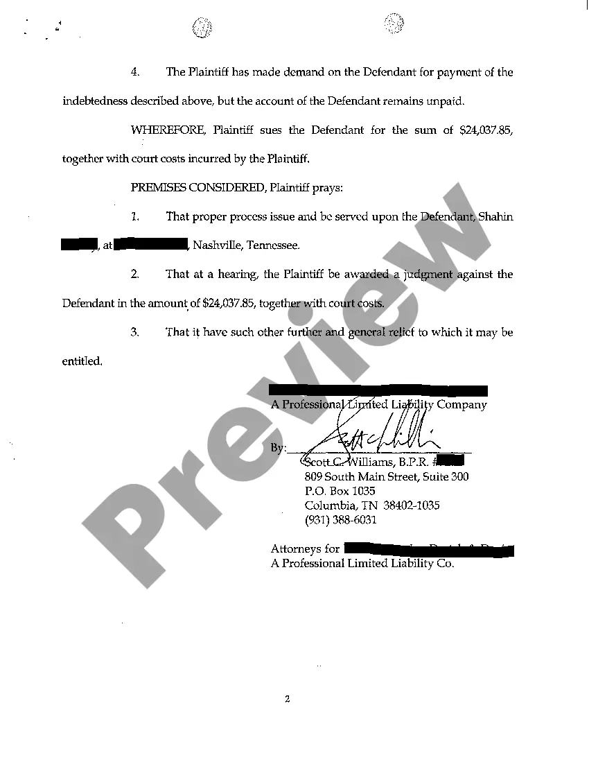Get A01 Complaint to Collect Unpaid Attorneys Fees Preview A01 Complaint to Collect Unpaid Attorneys Fees